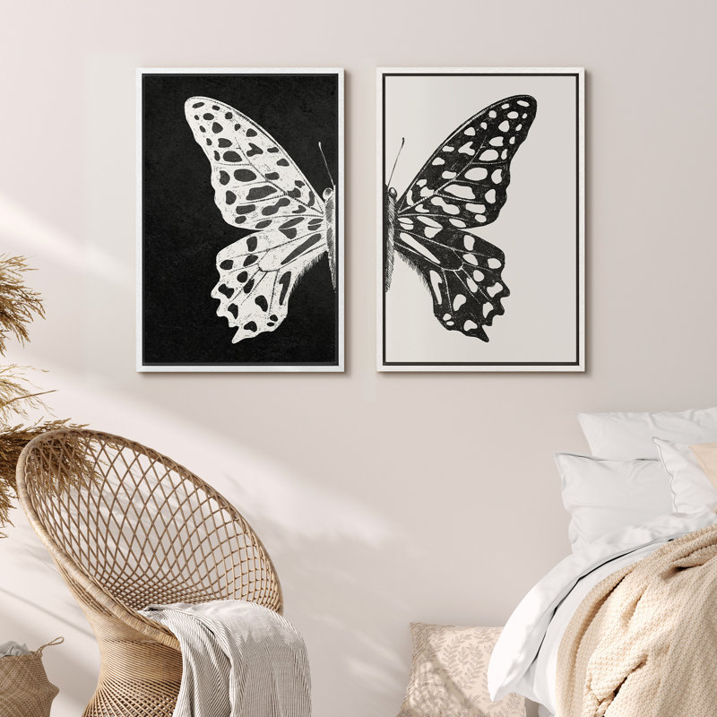 3 art prints set butterflies buy wall art butterfly painting extra large wall art black and white art black white artwork modern art